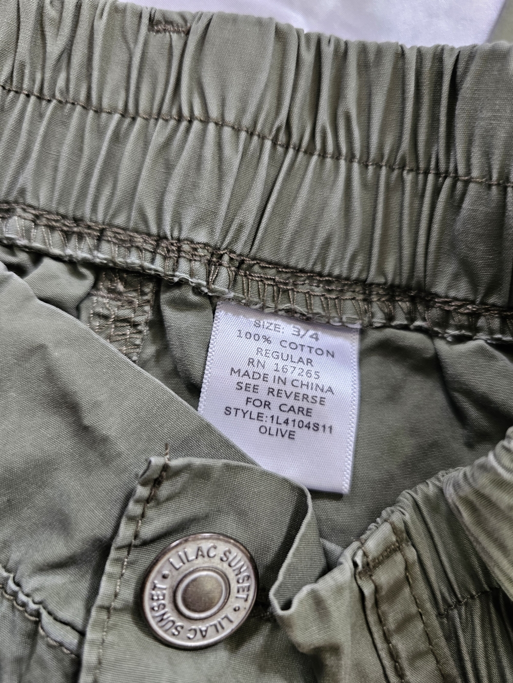 Y2K Olive Cargo Utility Pants - Picture 8 of 8